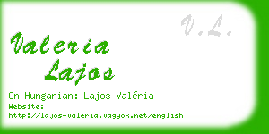 valeria lajos business card